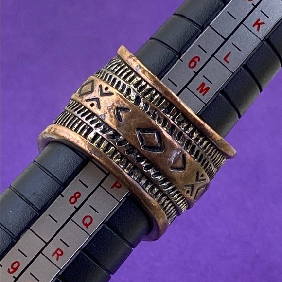 💛 Antique Style Copper Ring - Picture 4 of 6